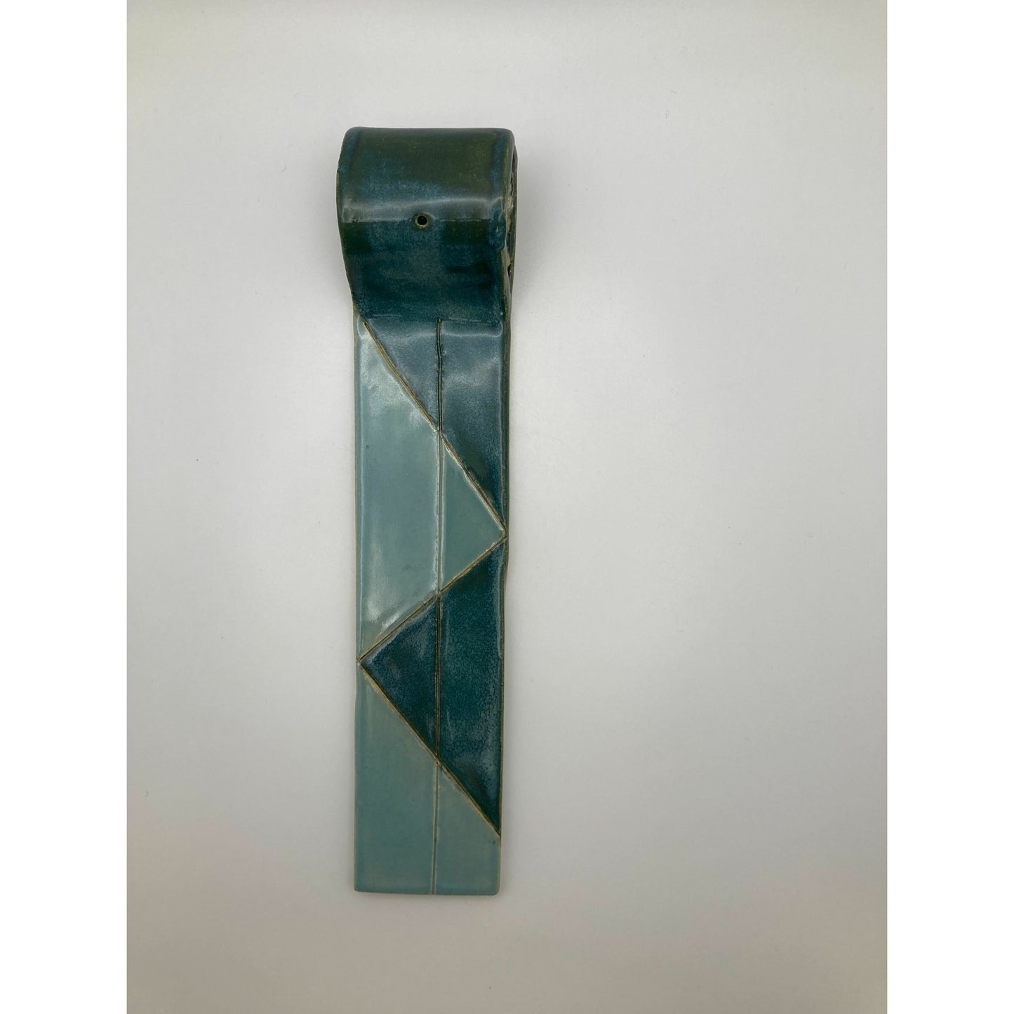 Blue Triangle Incense Holder